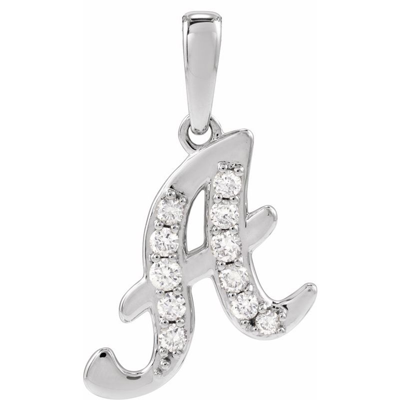 Accented Initial Necklace or Pendant