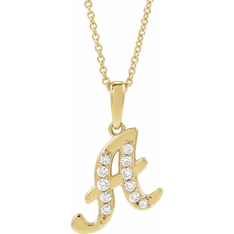 Accented Initial Necklace or Pendant