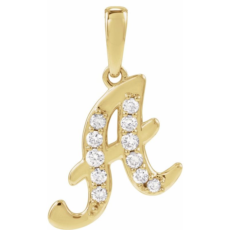 Accented Initial Necklace or Pendant