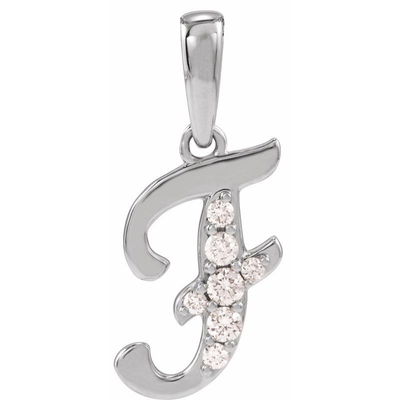 Accented Initial Necklace or Pendant