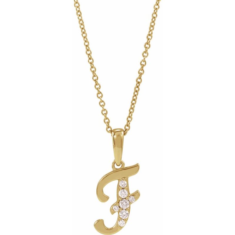Accented Initial Necklace or Pendant