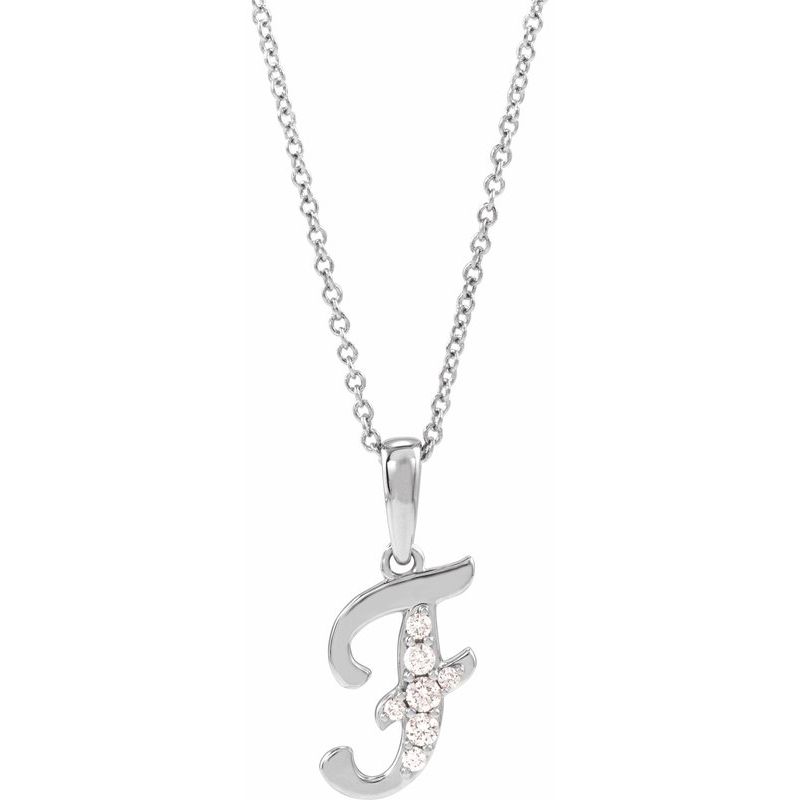 Accented Initial Necklace or Pendant
