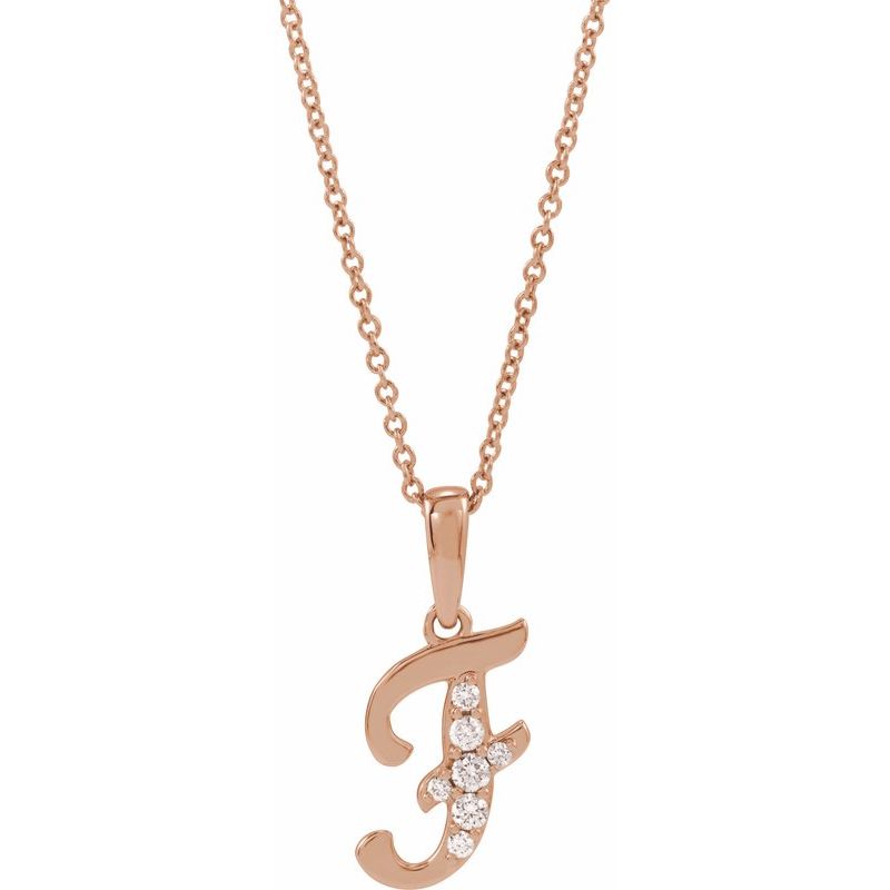 Accented Initial Necklace or Pendant