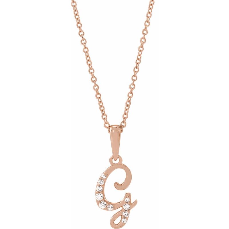 Accented Initial Necklace or Pendant