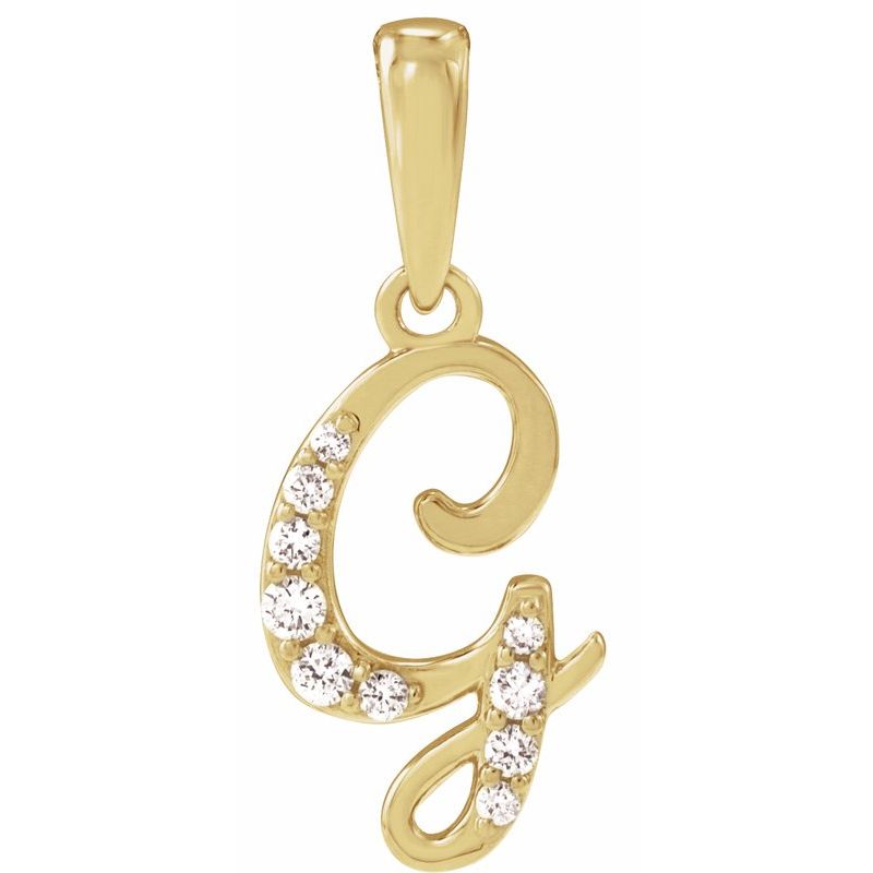 Accented Initial Necklace or Pendant