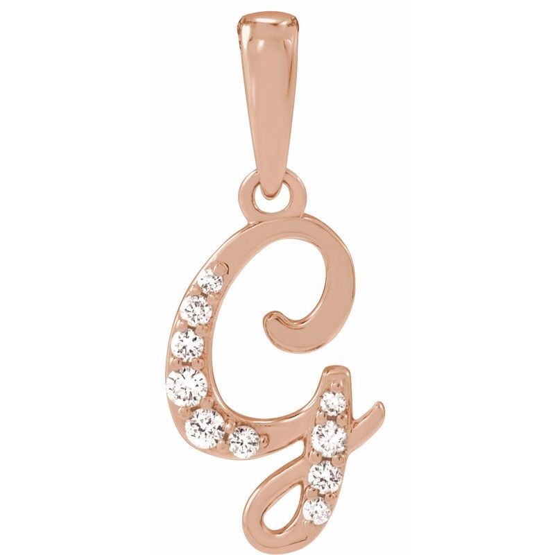 Accented Initial Necklace or Pendant