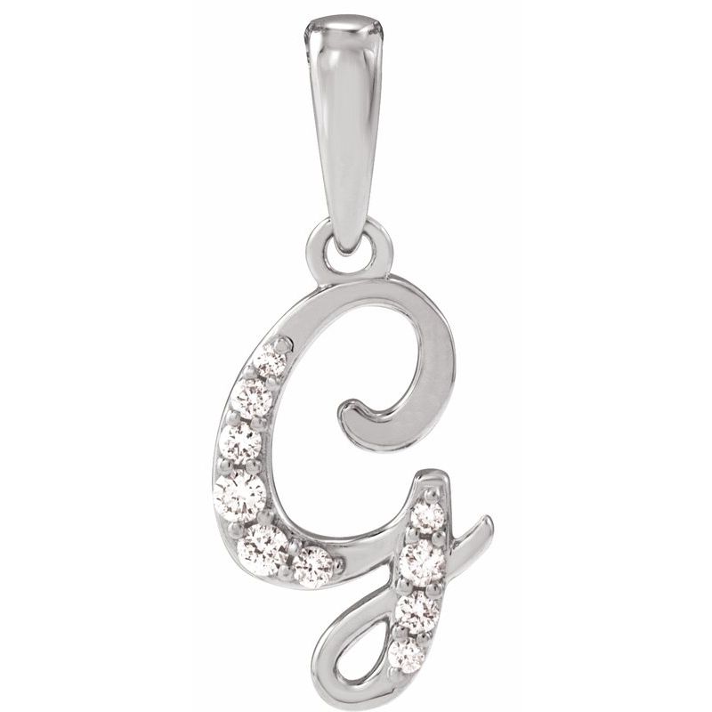 Accented Initial Necklace or Pendant
