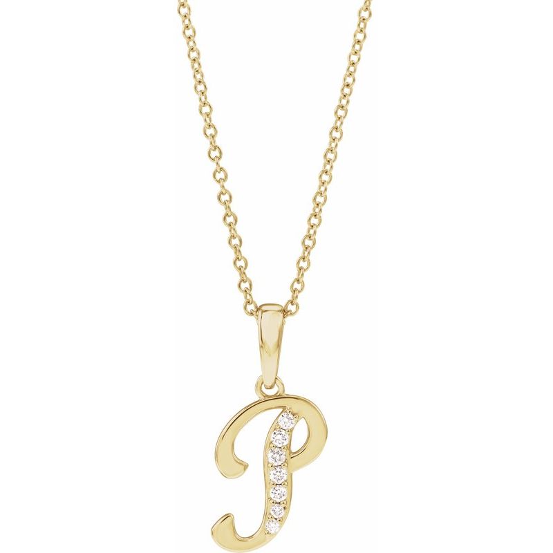 Accented Initial Necklace or Pendant