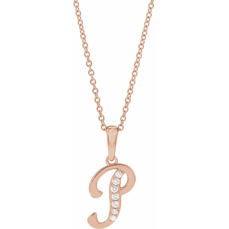 Accented Initial Necklace or Pendant