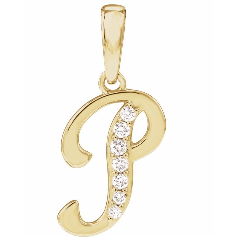 Accented Initial Necklace or Pendant