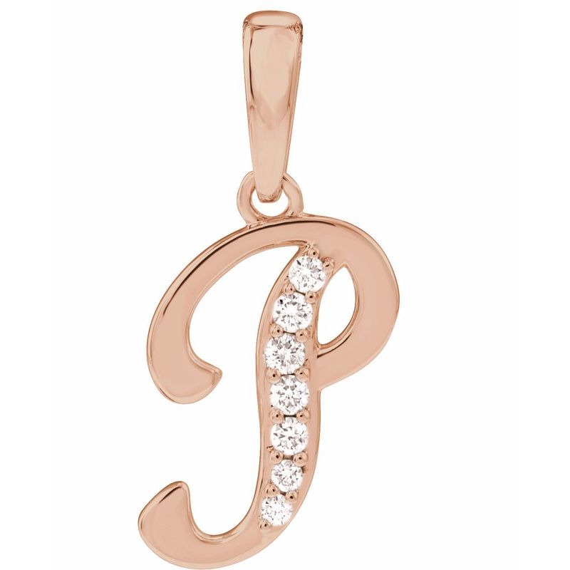 Accented Initial Necklace or Pendant
