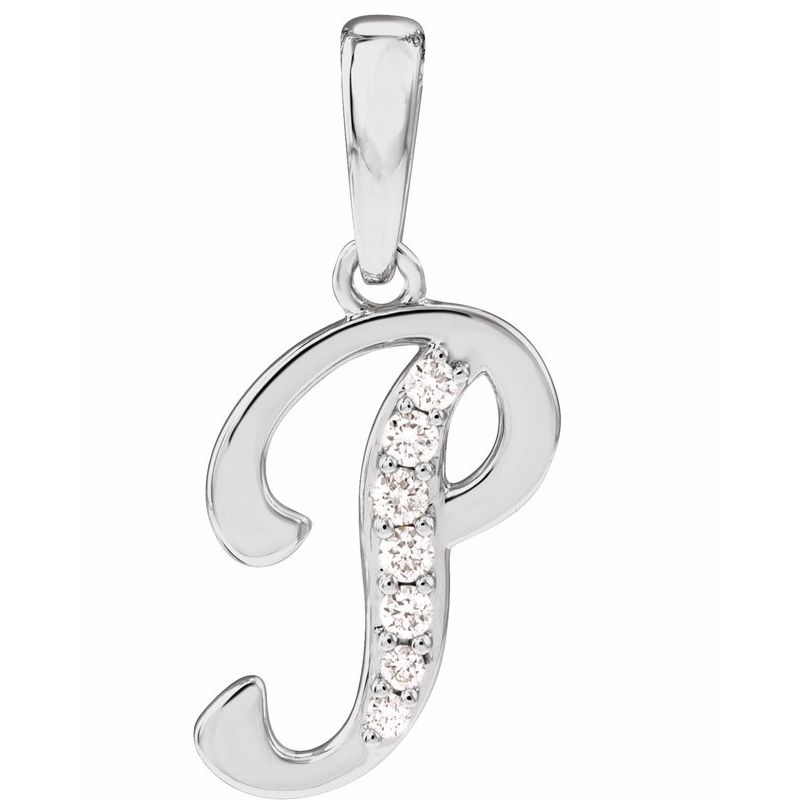 Accented Initial Necklace or Pendant