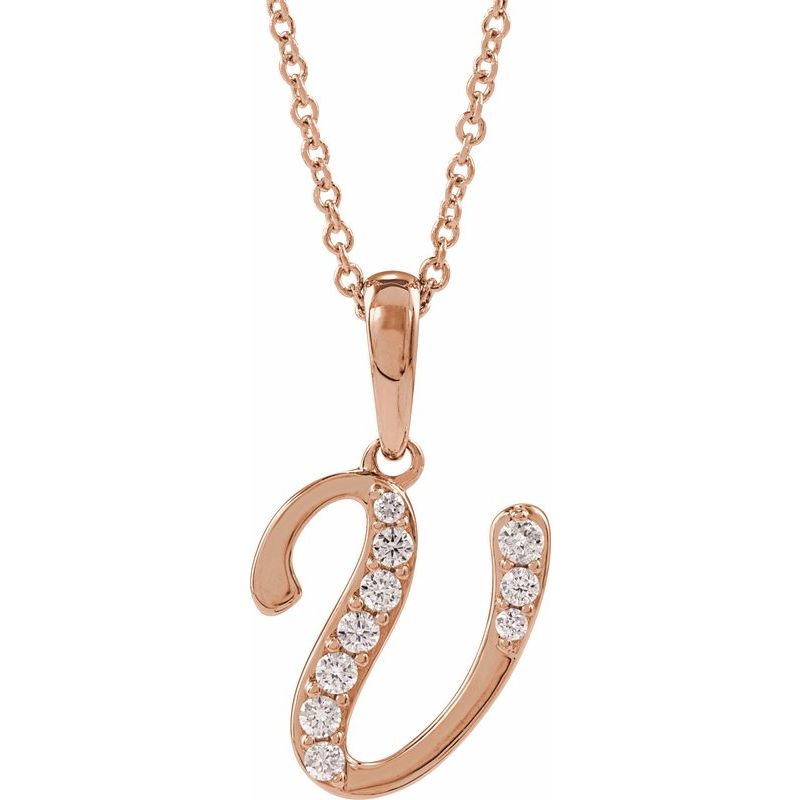 Accented Initial Necklace or Pendant