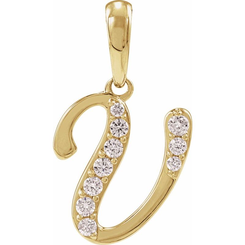 Accented Initial Necklace or Pendant
