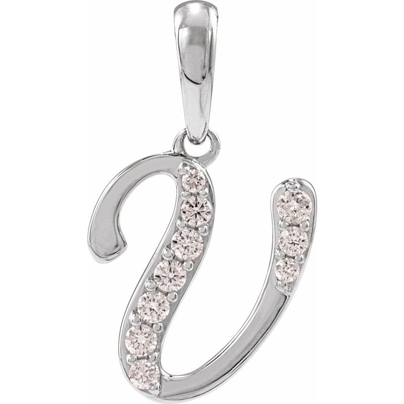 Accented Initial Necklace or Pendant
