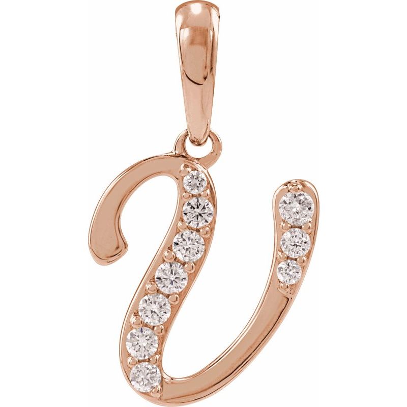Accented Initial Necklace or Pendant