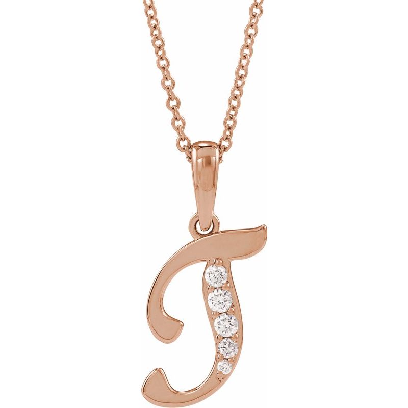 Accented Initial Necklace or Pendant