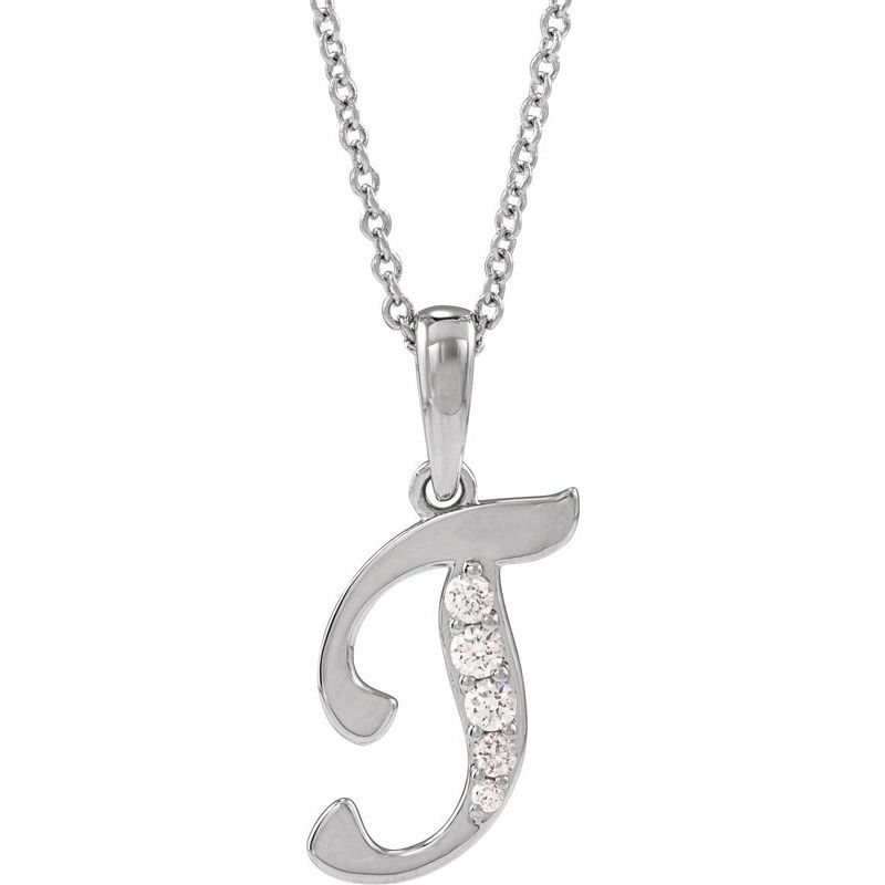 Accented Initial Necklace or Pendant