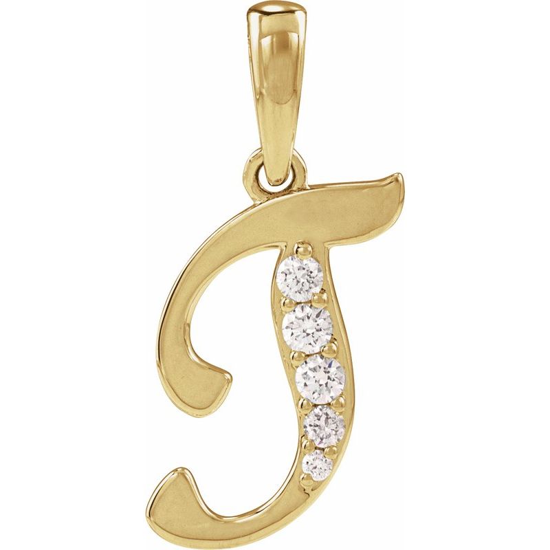 Accented Initial Necklace or Pendant