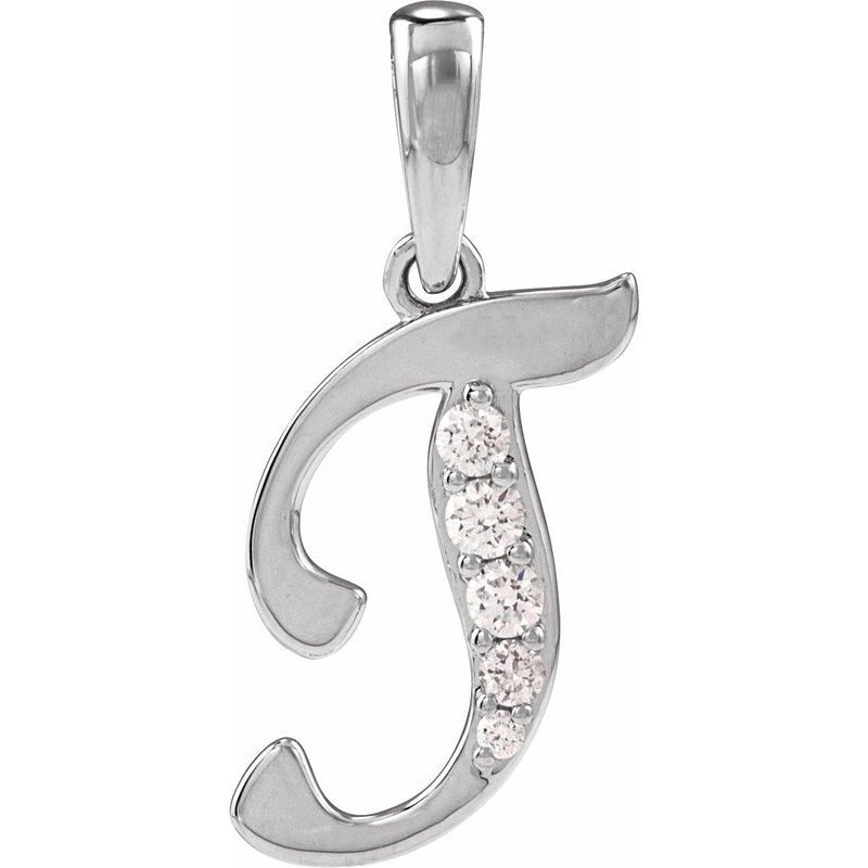 Accented Initial Necklace or Pendant
