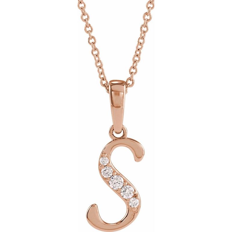 Accented Initial Necklace or Pendant