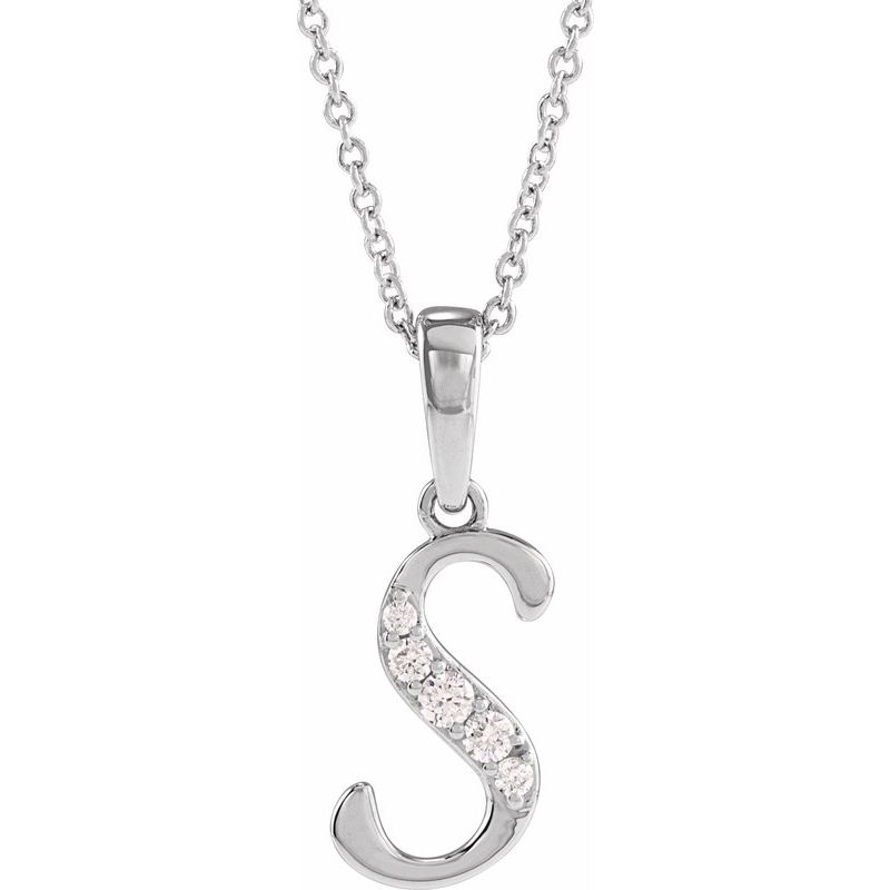 Accented Initial Necklace or Pendant