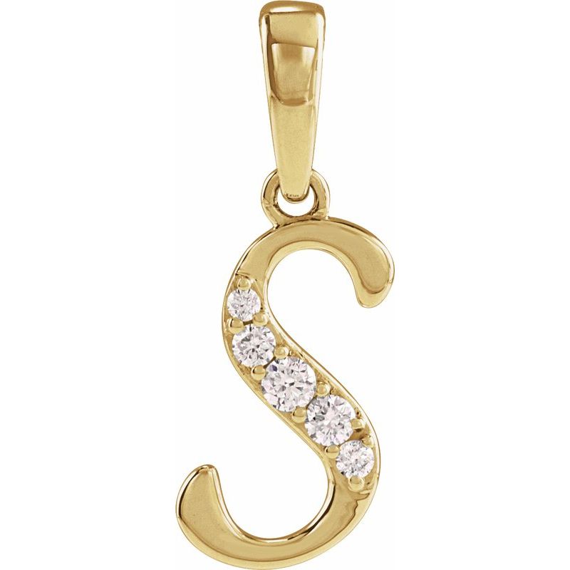 Accented Initial Necklace or Pendant