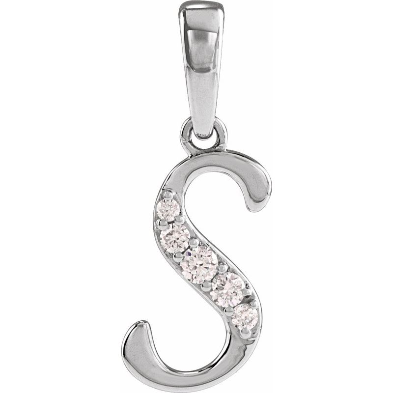 Accented Initial Necklace or Pendant