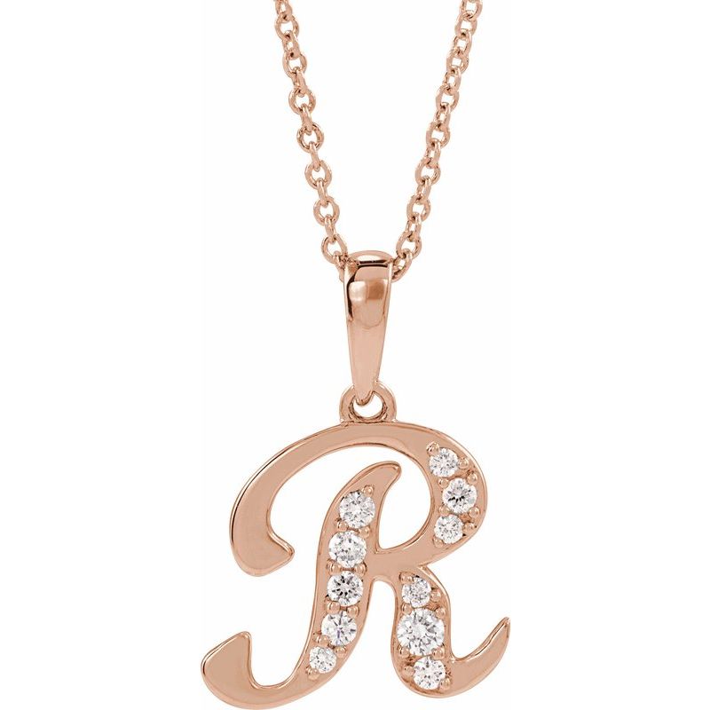 Accented Initial Necklace or Pendant