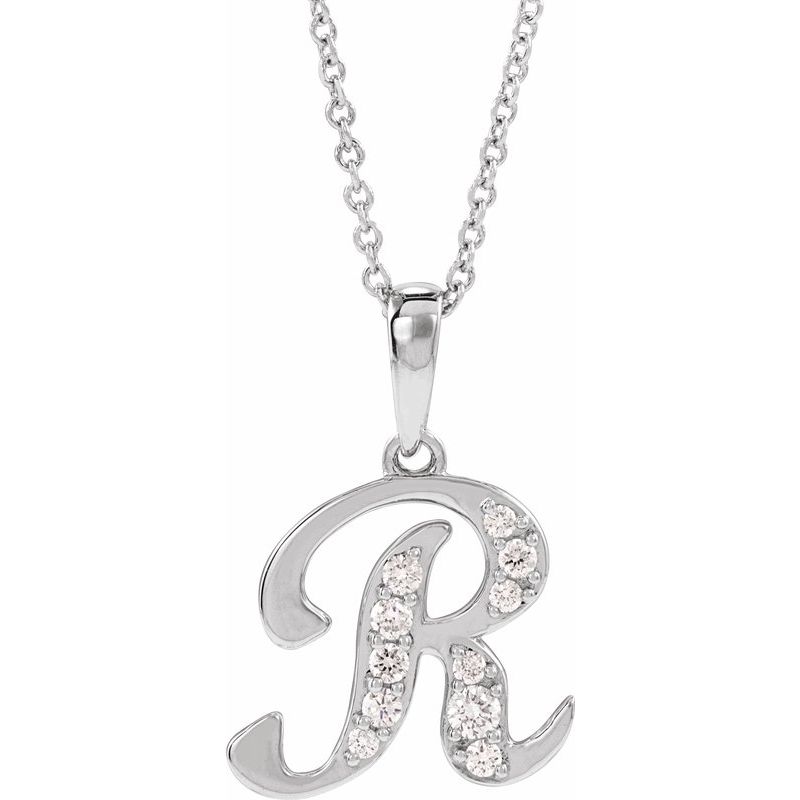 Accented Initial Necklace or Pendant