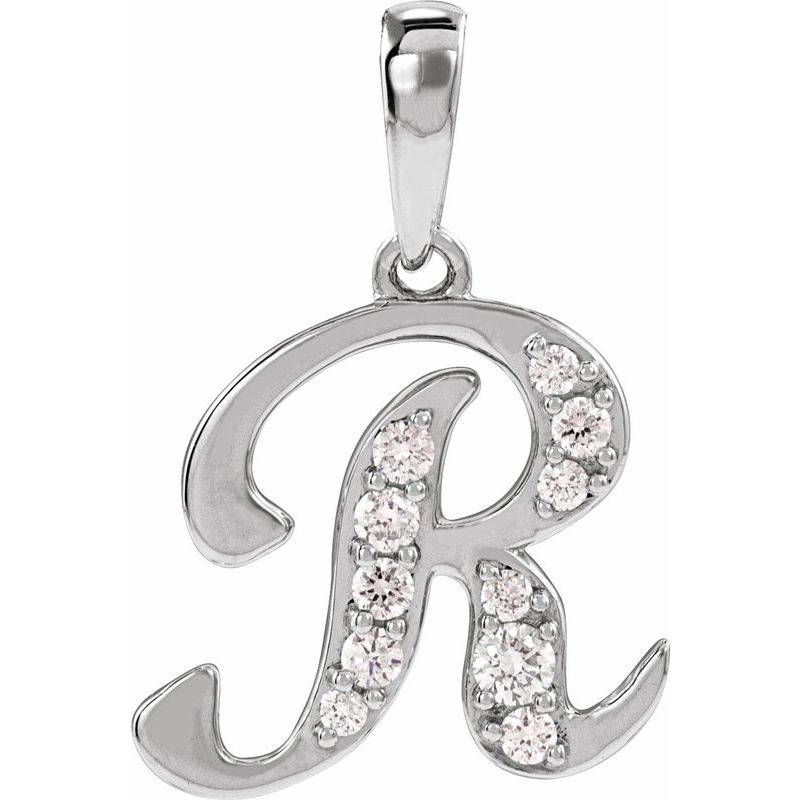 Accented Initial Necklace or Pendant