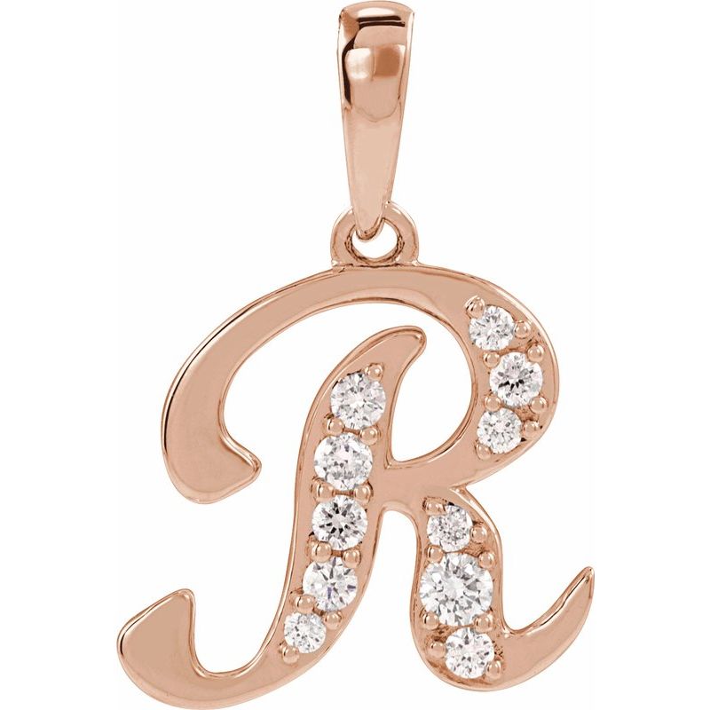 Accented Initial Necklace or Pendant