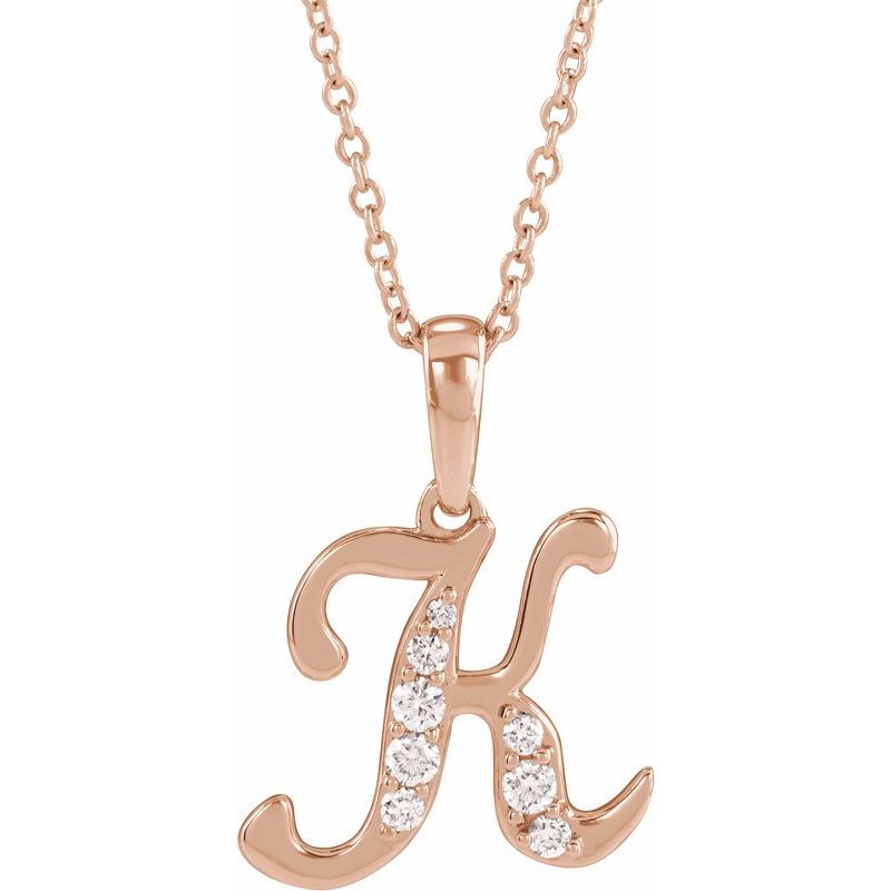 Accented Initial Necklace or Pendant