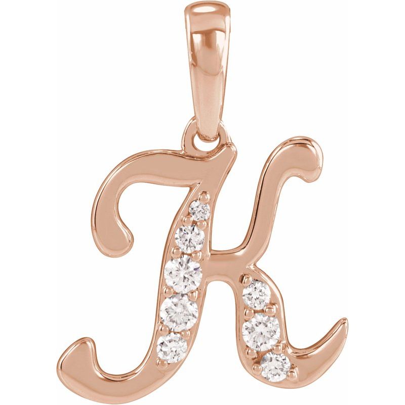 Accented Initial Necklace or Pendant