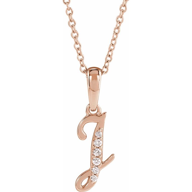Accented Initial Necklace or Pendant