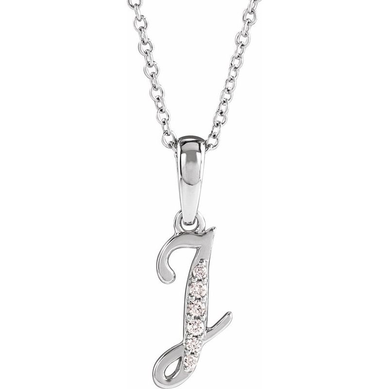 Accented Initial Necklace or Pendant