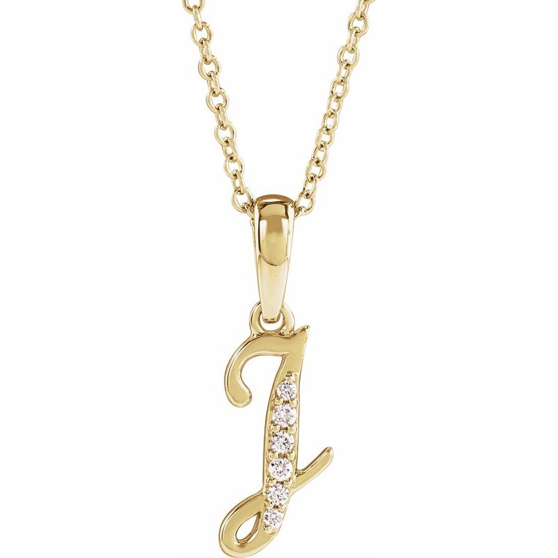 Accented Initial Necklace or Pendant