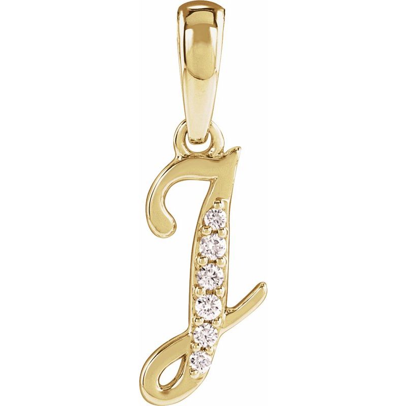 Accented Initial Necklace or Pendant