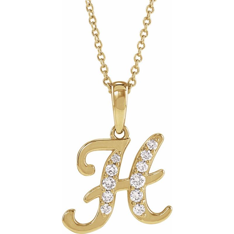 Accented Initial Necklace or Pendant