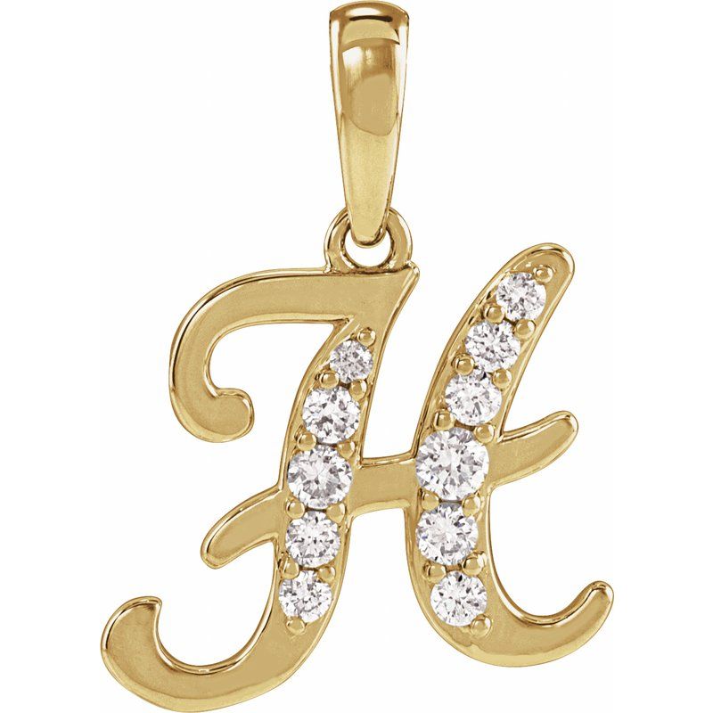 Accented Initial Necklace or Pendant