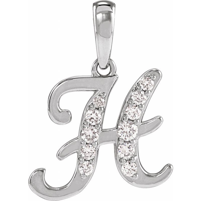 Accented Initial Necklace or Pendant