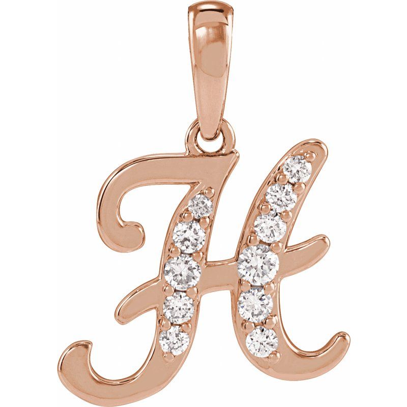 Accented Initial Necklace or Pendant