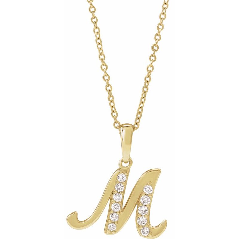 Accented Initial Necklace or Pendant