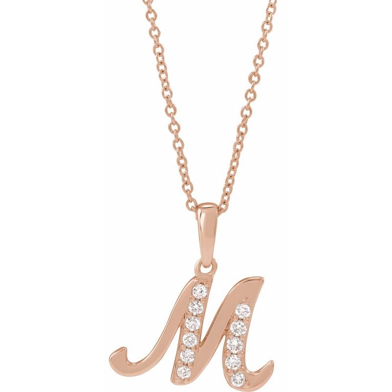 Accented Initial Necklace or Pendant