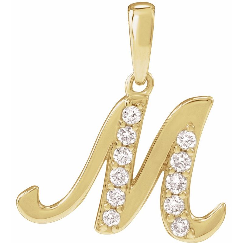 Accented Initial Necklace or Pendant