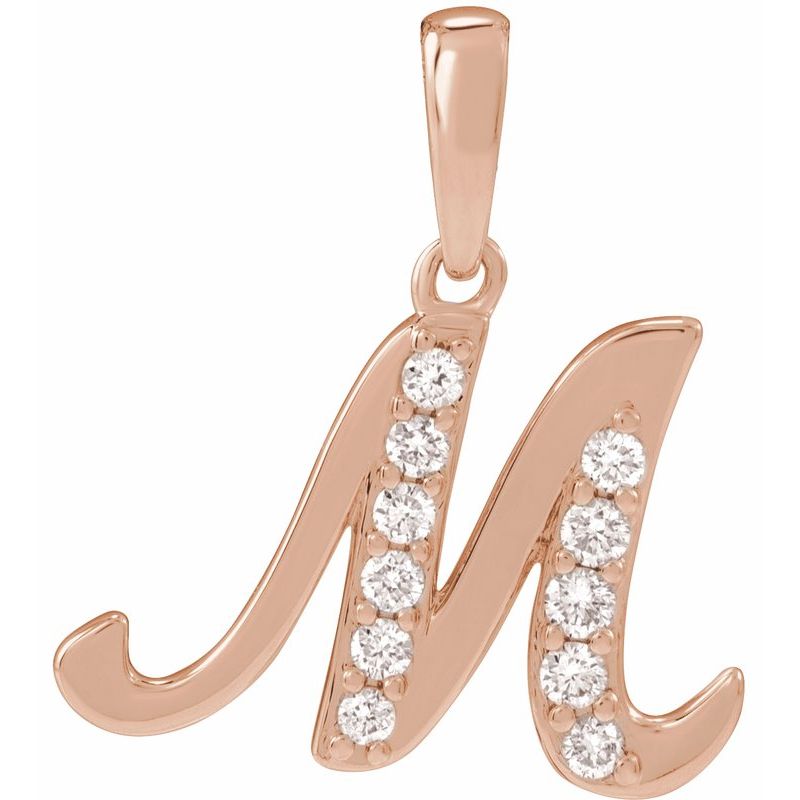 Accented Initial Necklace or Pendant
