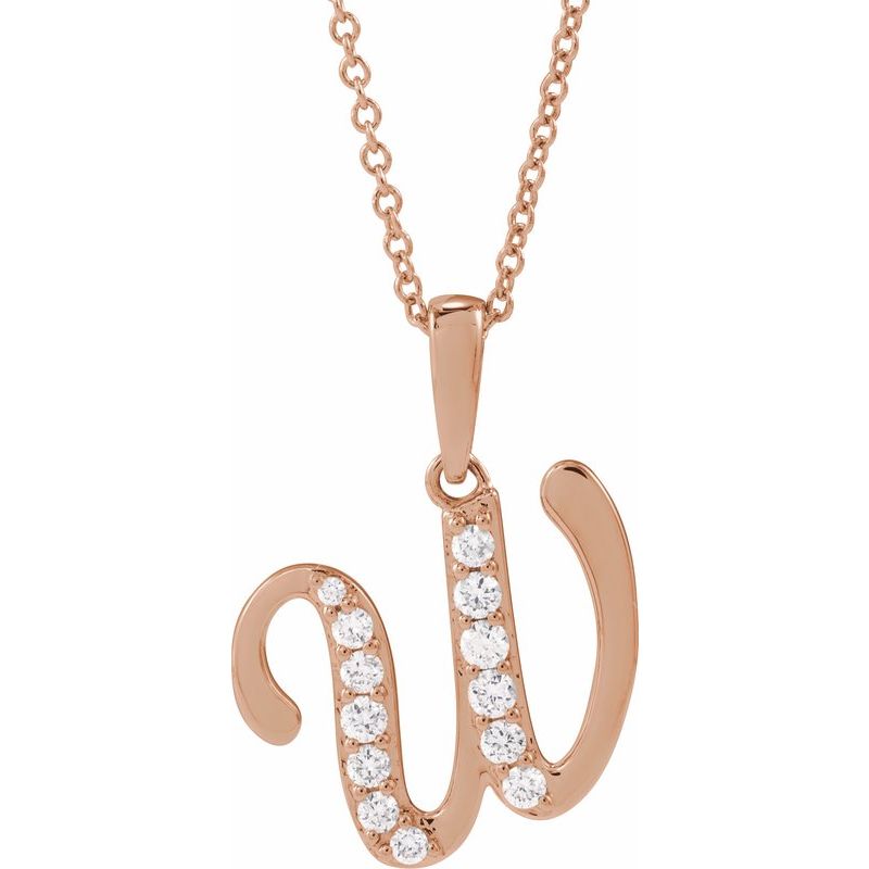 Accented Initial Necklace or Pendant