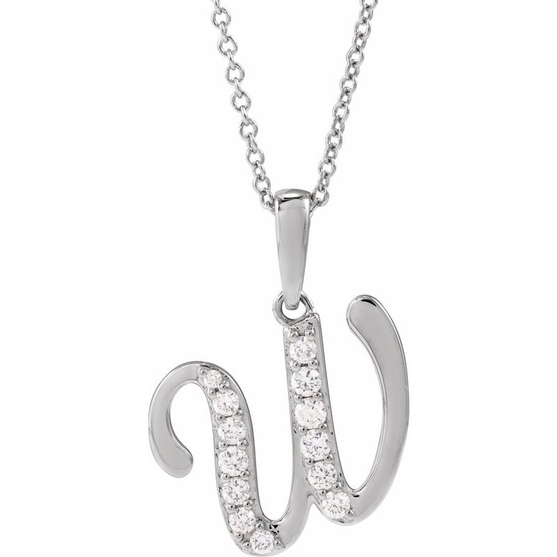 Accented Initial Necklace or Pendant