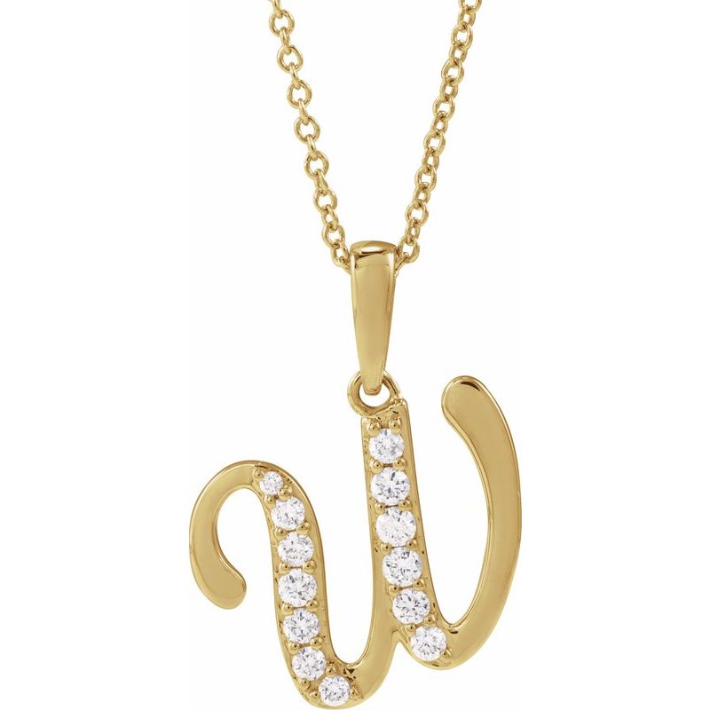 Accented Initial Necklace or Pendant