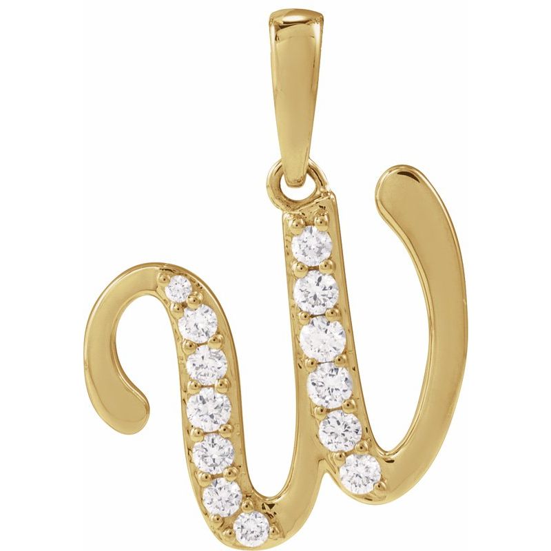 Accented Initial Necklace or Pendant